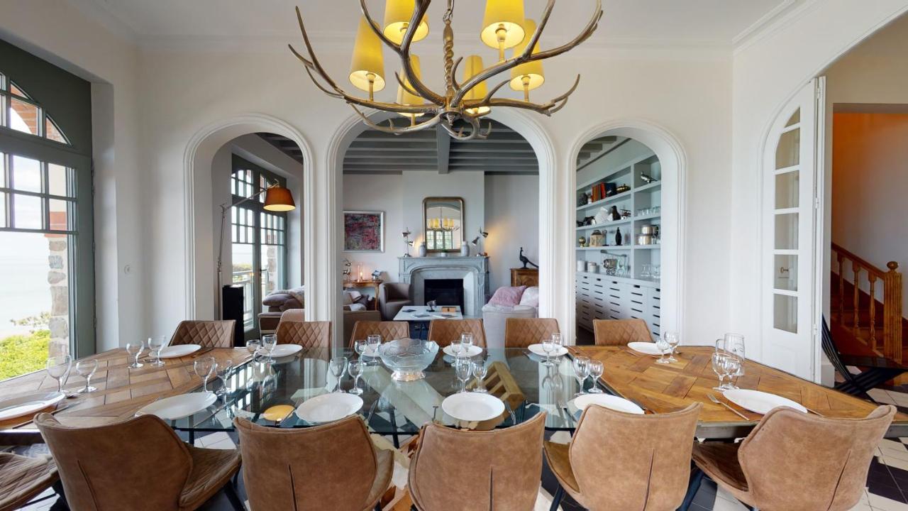 Les Roches Grises, Luxueuse Villa Face Mer, 4Etoiles, Spa Et Jardin Panoramique, Societe La Clef Decamp Гранвиль Экстерьер фото