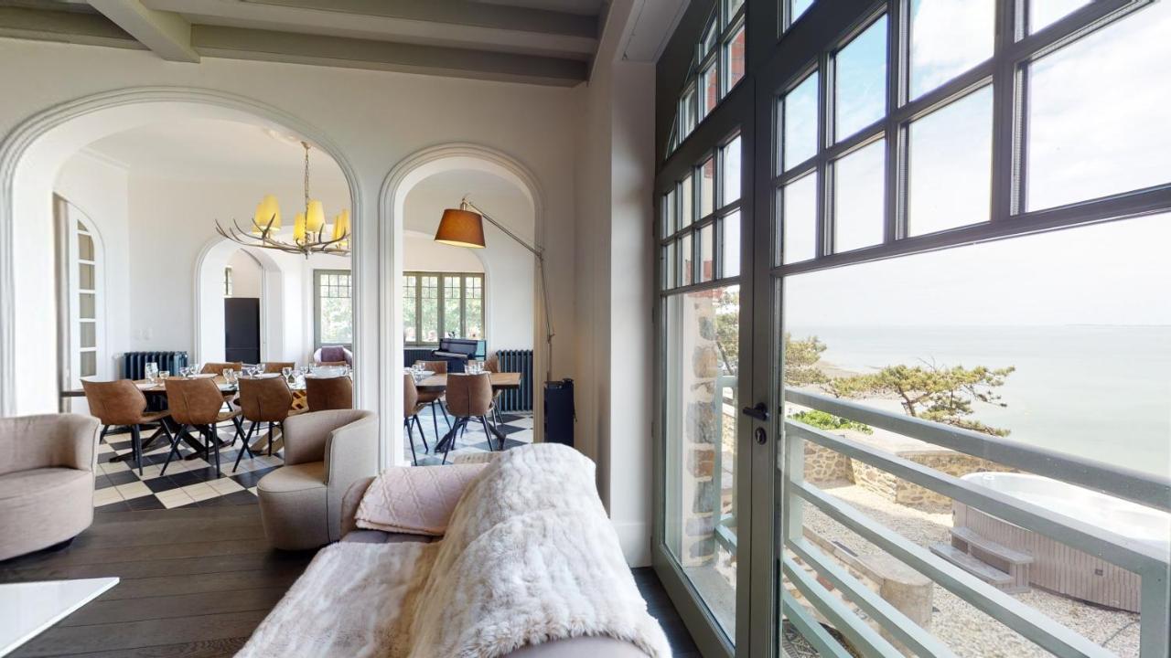 Les Roches Grises, Luxueuse Villa Face Mer, 4Etoiles, Spa Et Jardin Panoramique, Societe La Clef Decamp Гранвиль Экстерьер фото