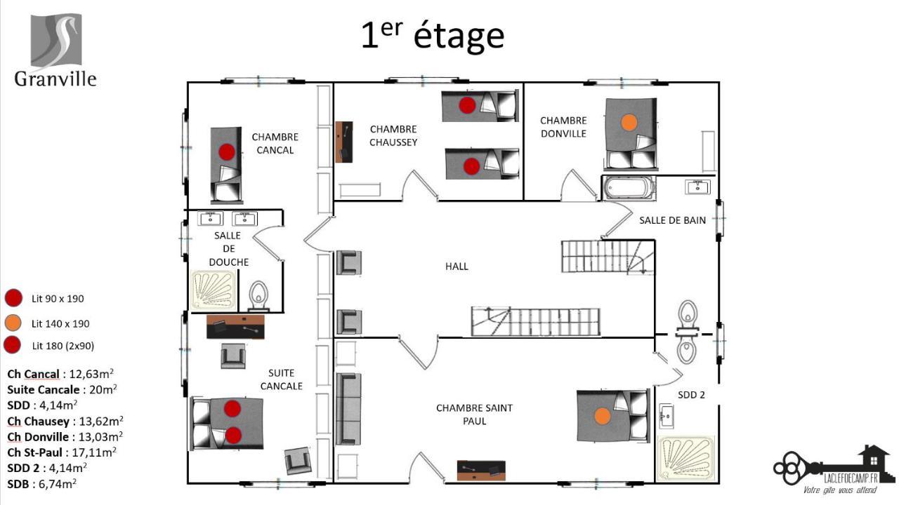 Les Roches Grises, Luxueuse Villa Face Mer, 4Etoiles, Spa Et Jardin Panoramique, Societe La Clef Decamp Гранвиль Экстерьер фото