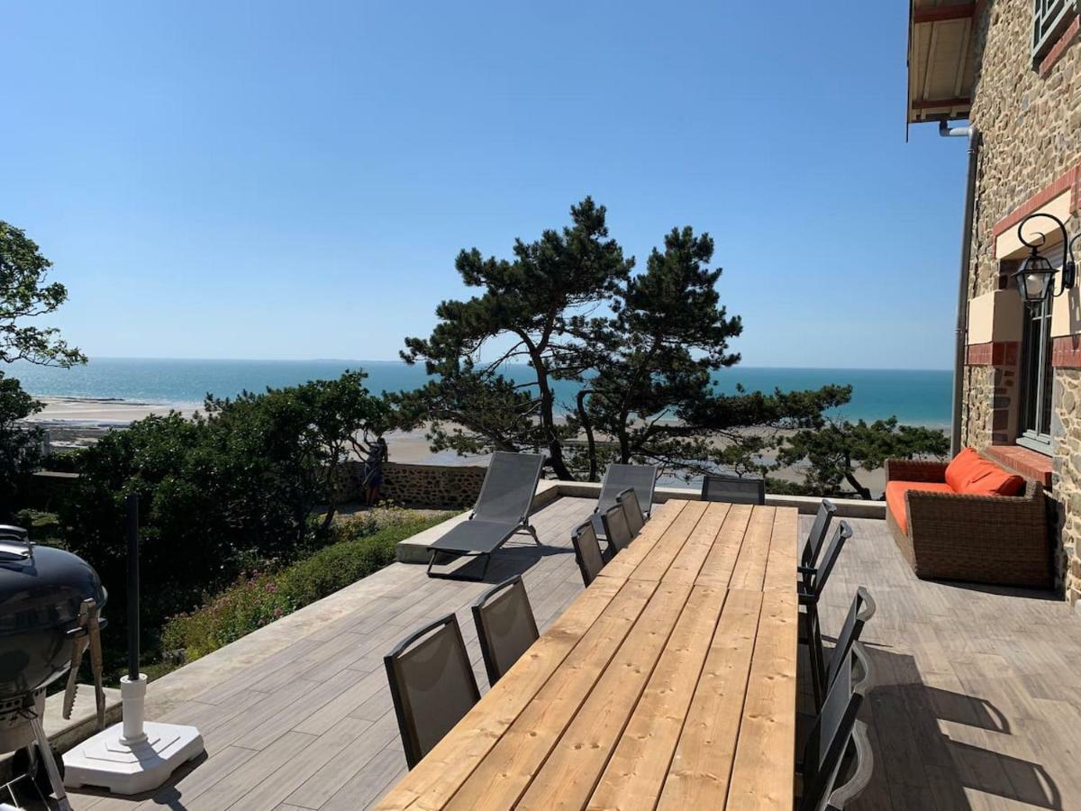 Les Roches Grises, Luxueuse Villa Face Mer, 4Etoiles, Spa Et Jardin Panoramique, Societe La Clef Decamp Гранвиль Экстерьер фото